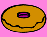 Coloring page Doughnut painted byALBA