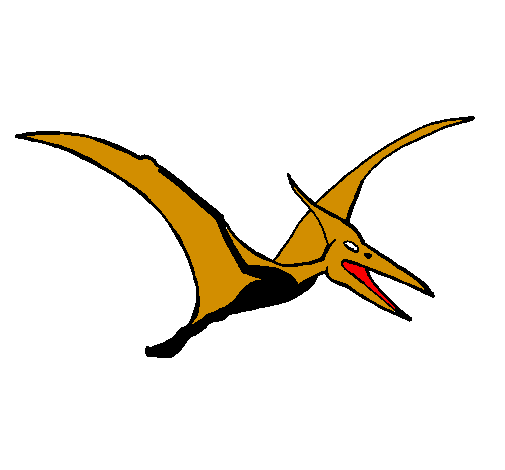 Coloring page Pterodactyl painted byINES