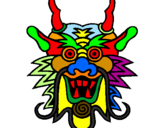 Coloring page Dragon face painted byjohn