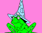 Coloring page Magician turned into a frog painted byalexis hohimer