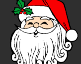 Coloring page Santa Claus face painted byelian