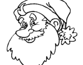 Coloring page Father Christmas face painted byBailey