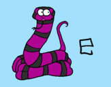 Coloring page Snake painted byantonette