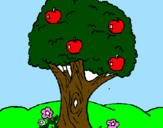 Coloring page Apple tree painted byLEONEL