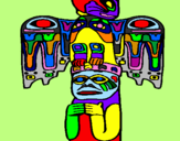 Coloring page Totem painted byArturo