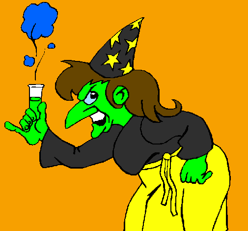 Coloring page Witch painted byjamie