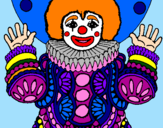 Coloring page Clown dressed up painted bylexie