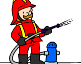 Coloring page Firefighter painted byjosedavid
