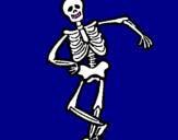 Coloring page Happy skeleton painted byreyna