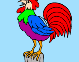 Coloring page Cock singing painted byCarlitos