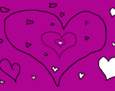 Coloring page Hearts painted byBADR