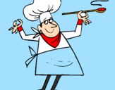 Coloring page Cook II painted byJorge21