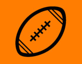 Coloring page American football ball II painted bypjjj