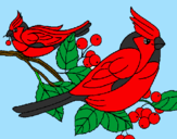 Coloring page Birds painted byLorraine