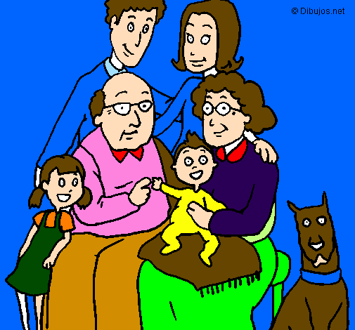 Coloring page Family  painted bycricri