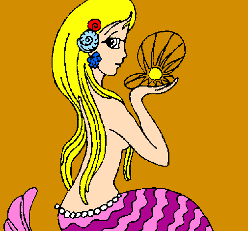 Mermaid and pearl