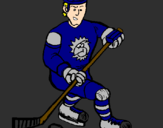 Coloring page Ice hockey player painted byBRITTANY