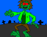 Coloring page Zombie painted byIan
