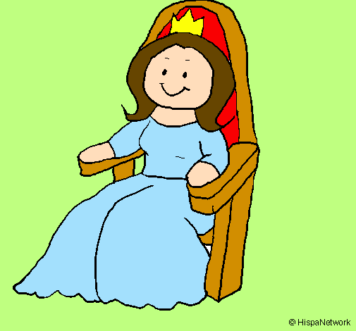 Princess on throne