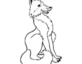 Coloring page Red fox painted byjean