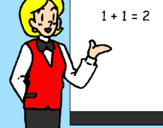 Coloring page Mathematics teacher painted byMyer