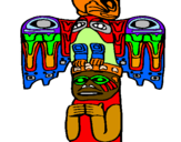 Coloring page Totem painted byaaron
