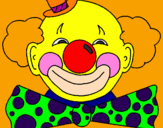Coloring page Clown with a big grin painted bymau sierra