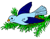 Coloring page Swallow painted byDaniela