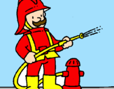 Coloring page Firefighter painted bymimi