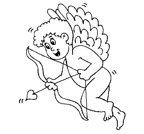 Cupid with big wings