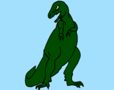 Coloring page Tyrannosaurus rex painted byluis