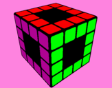 Coloring page Rubik's Cube painted byPZ
