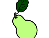 Coloring page pear painted bypera