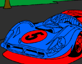 Coloring page Car number 5 painted byL.J.