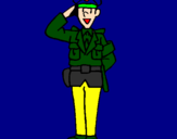 Coloring page Police officer waving painted byjonat0101ns