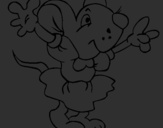 Coloring page Rat wearing dress painted byFFFD-FFFDFFFDFFFD