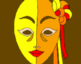 Coloring page Italian mask painted byMask-ColoringCommunity