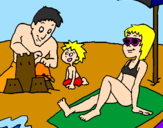 Coloring page Family vacation painted bymaria f.