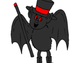 Coloring page Magician bat painted bymicah