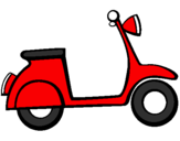 Coloring page Vespa painted bymotorcycle