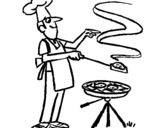Coloring page Barbecue painted byliz