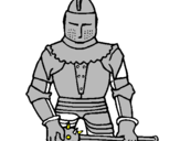 Coloring page Knight with mace painted byanonymous