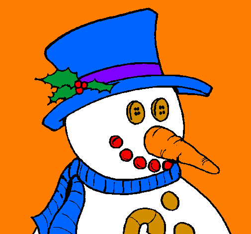 Snowman with carrot nose