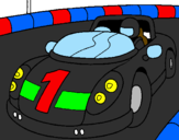 Coloring page Race car painted byJacob