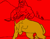 Coloring page Centaur with bow painted bycynthia