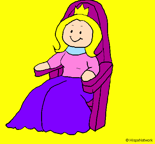 Princess on throne