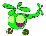 Coloring page Decorated helicopter painted bynazarena