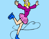 Coloring page Female ice skater painted bygabi
