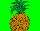 Coloring page pineapple painted byjhon