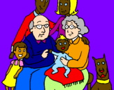 Coloring page Family  painted bybetty